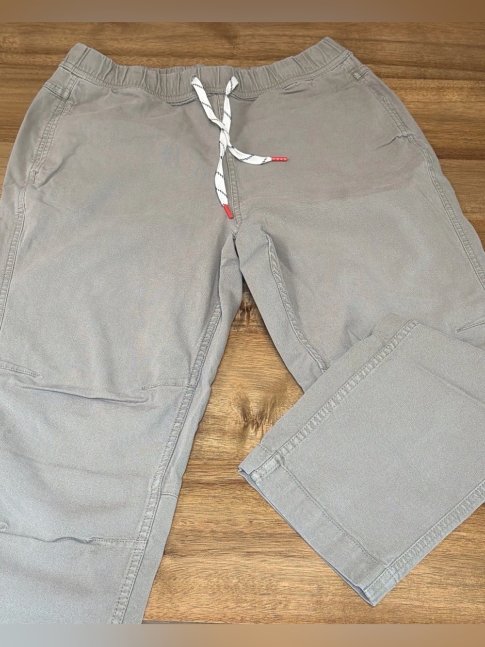 Women’s Topo Designs Dirt Pants Tan Size Large Drawstring Elastic Waist